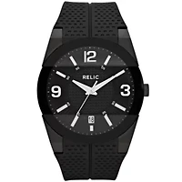 Relic® Mens Black Silicone Strap Watch ZR11972