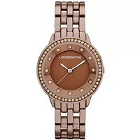 Liz Claiborne® Ladies Brown Watch with Crystals