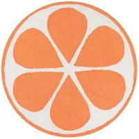 Novogratz Cucina Orange Hooked Indoor Round Accent Rug