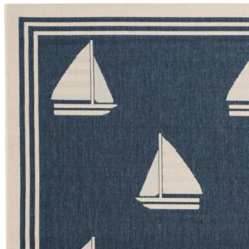 Safavieh Courtyard Collection Palden Geometric Indoor/Outdoor Runner Rug