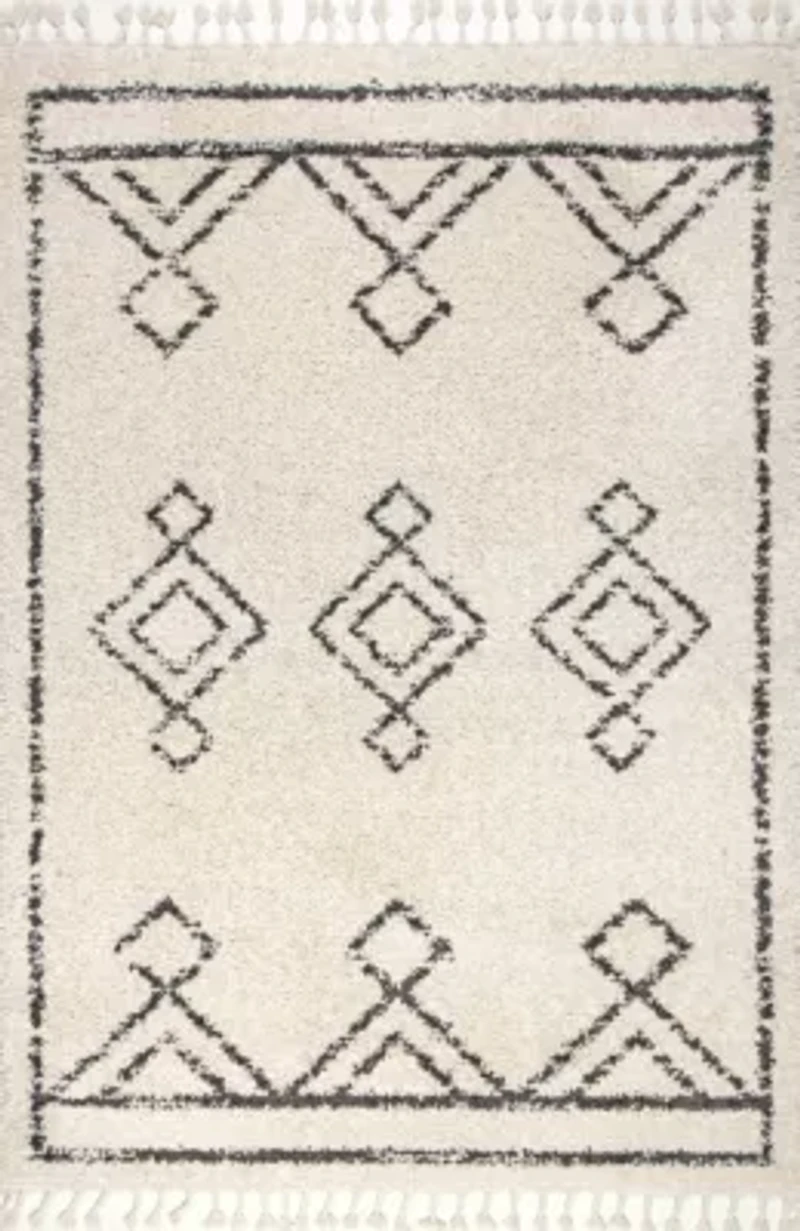 nuLoom Mackie Moroccan Diamond Tassel Area Rug