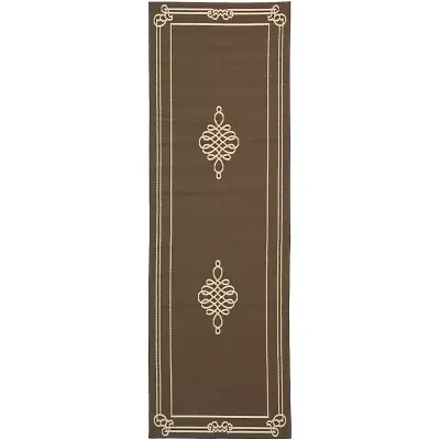 Safavieh Courtyard Collection Keane Oriental Indoor/Outdoor Runner Rug