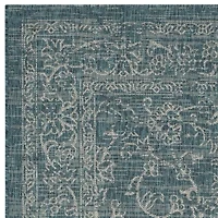 Safavieh Courtyard Collection Clarissa Oriental Indoor/Outdoor Square Area Rug
