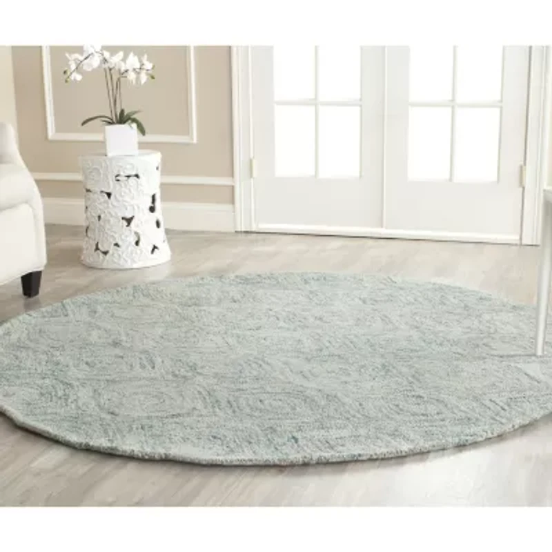 Safavieh Ikat Collection Cheshunt Geometric Round Area Rug