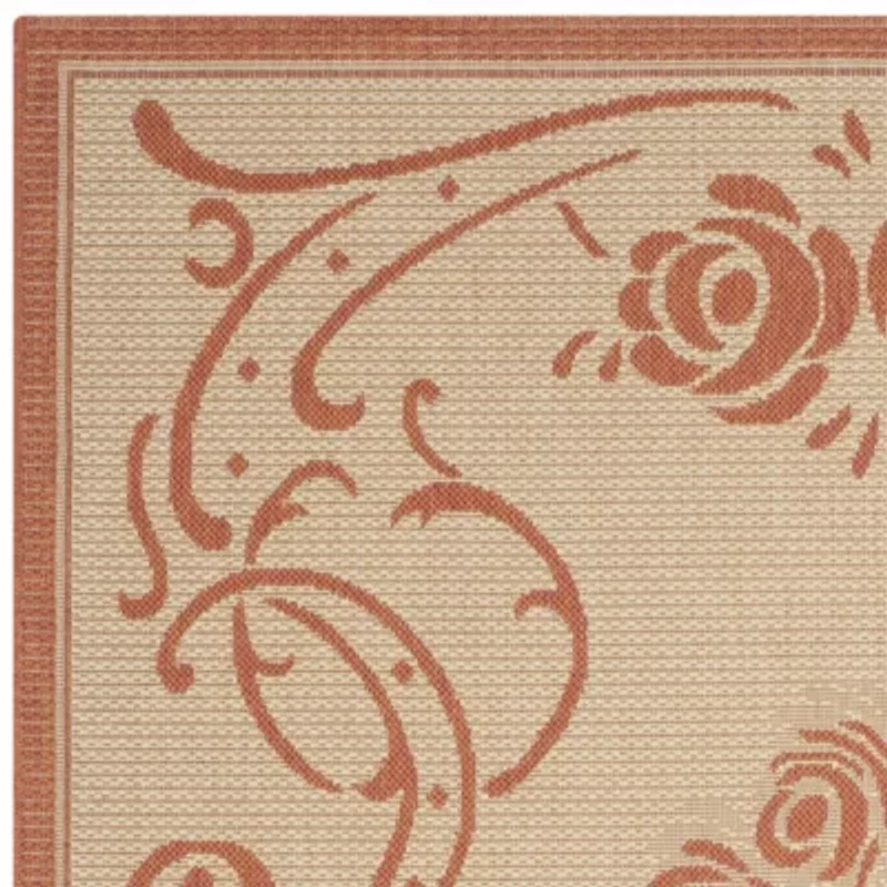 Safavieh Courtyard Collection Kalya Floral Indoor/Outdoor Square Area Rug
