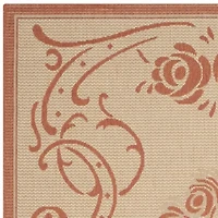 Safavieh Courtyard Collection Kalya Floral Indoor/Outdoor Square Area Rug