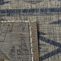 Safavieh Courtyard Collection Easton Geometric Indoor/Outdoor Square Area Rug