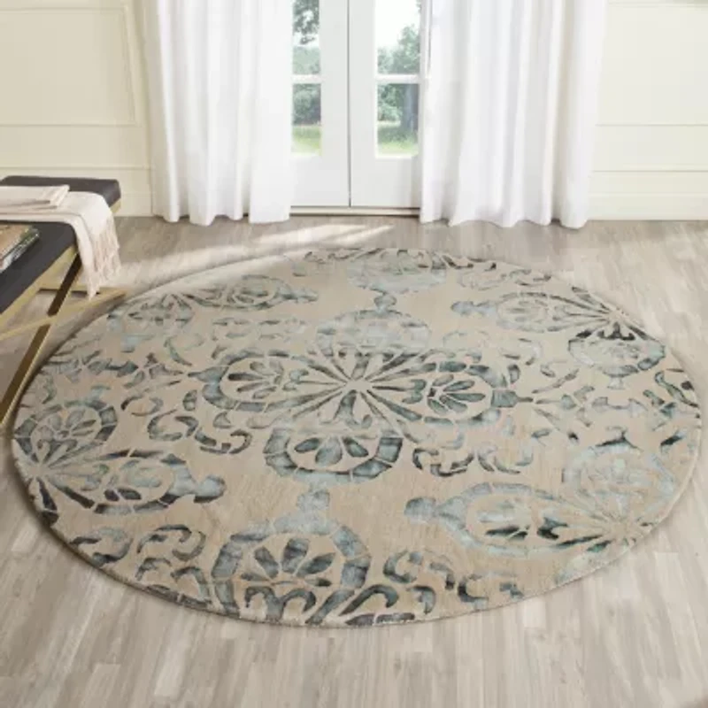 Safavieh Dip Dye Collection Vivyan Floral Round Area Rug
