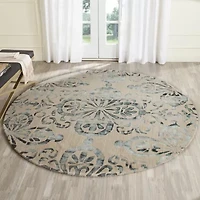 Safavieh Dip Dye Collection Vivyan Floral Round Area Rug