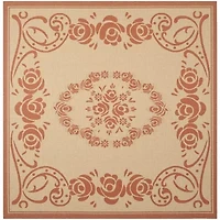 Safavieh Courtyard Collection Kalya Floral Indoor/Outdoor Square Area Rug