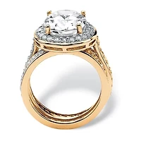 DiamonArt® Womens 6 CT. T.W. White Cubic Zirconia 18K Gold Over Silver Bridal Set