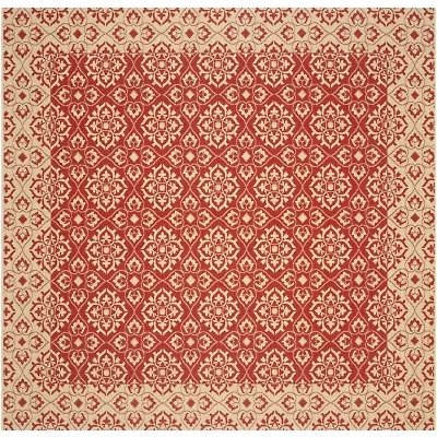 Safavieh Courtyard Collection Spots Oriental Indoor/Outdoor Square Area Rug