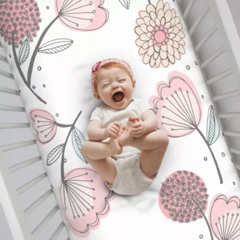 Nojo Floral Crib Sheet