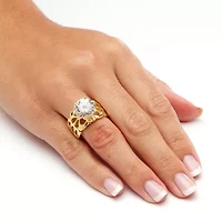 Womens 6 CT. T.W. Cubic Zirconia 14K Gold Over Brass Engagement Ring
