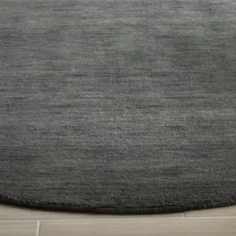 Safavieh Himalaya Collection Letters Solid Round Area Rug