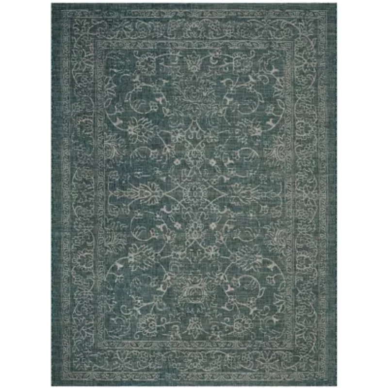 Safavieh Courtyard Collection Clarissa Oriental Indoor/Outdoor Square Area Rug