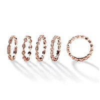 Womens 15MM 1 1/2 CT. T.W. Cubic Zirconia 14k Rose Gold Over Brass Band