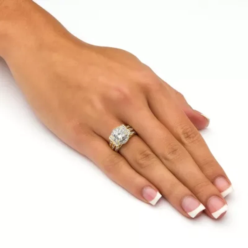 Womens 2 1/3 CT. T.W. Cubic Zirconia 18K Gold Over Brass Bridal Set