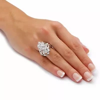 Womens 3 1/2 CT. T.W Cubic Zirconia Platinum Over Silver Cocktail Ring