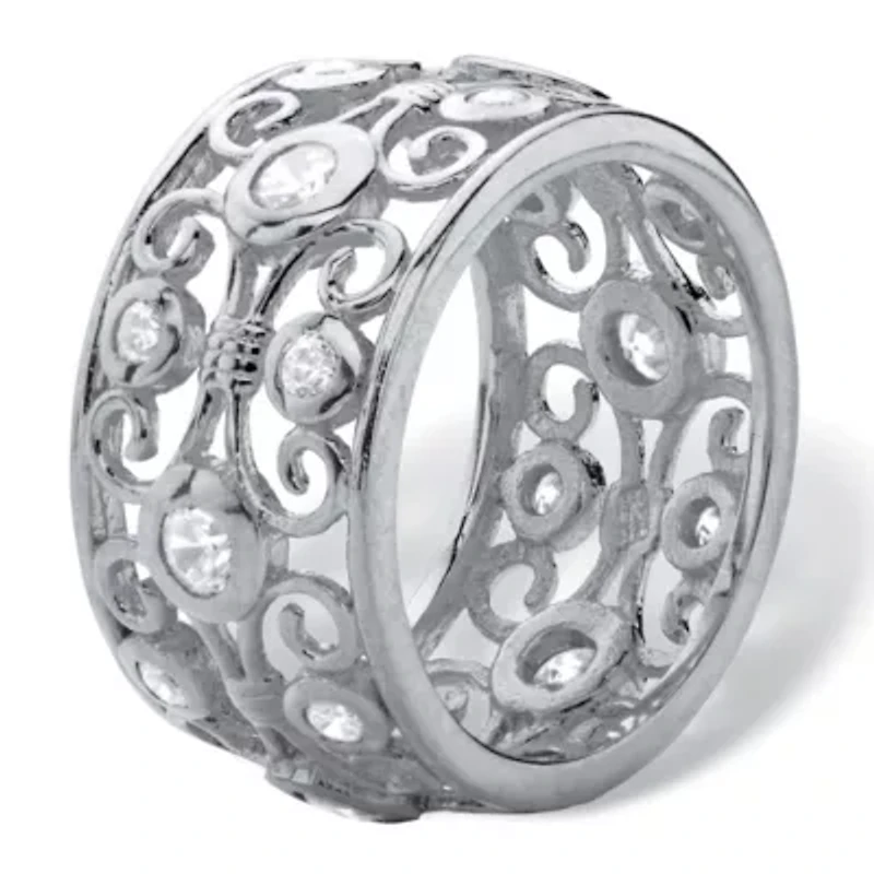DiamonArt® Womens CT. T.W. White Cubic Zirconia Sterling Silver Cocktail Ring