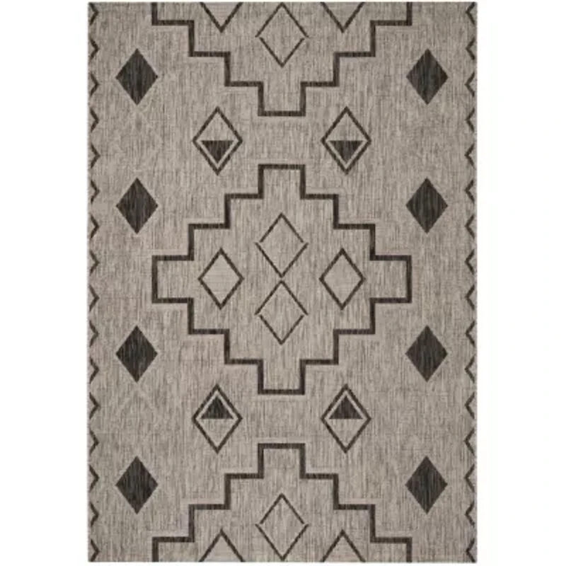Safavieh Courtyard Collection Ambrose Geometric Indoor/Outdoor Area Rug
