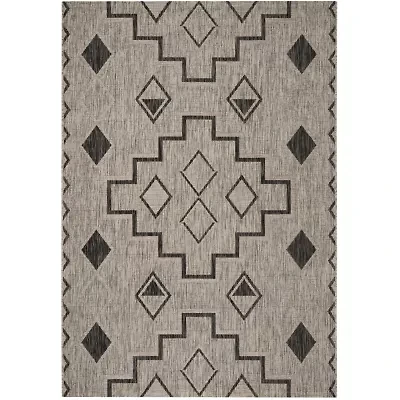 Safavieh Courtyard Collection Ambrose Geometric Indoor/Outdoor Area Rug