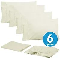 Sweet Home Collection™ Luxury Soft Microfiber Wrinkle Free Deluxe Sheet Set with Bonus Pillowcases