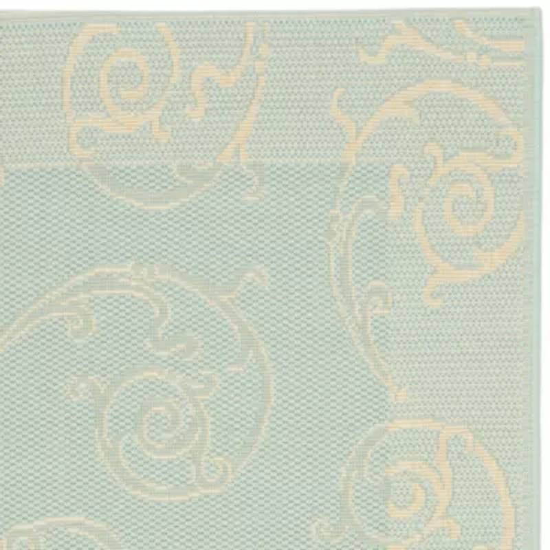 Safavieh Courtyard Collection Cletus Geometric Indoor/Outdoor Runner Rug