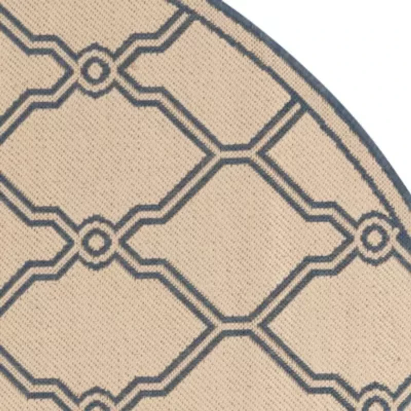 Safavieh Linden Collection Mark Geometric Round Area Rug