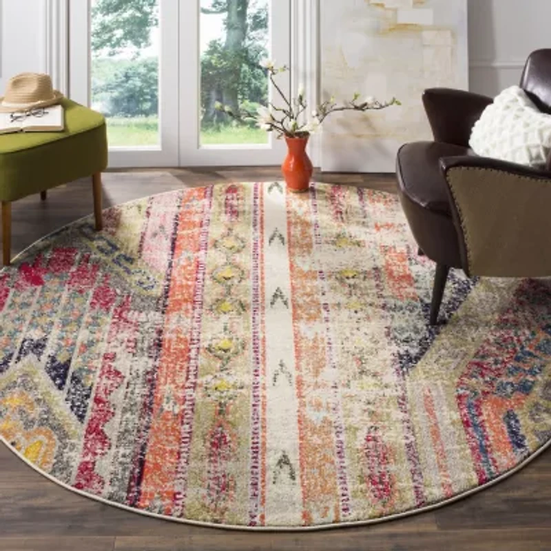 Safavieh Monaco Collection Cedric Abstract Round Area Rug