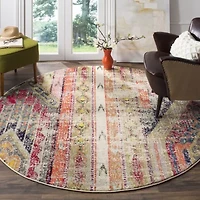 Safavieh Monaco Collection Cedric Abstract Round Area Rug