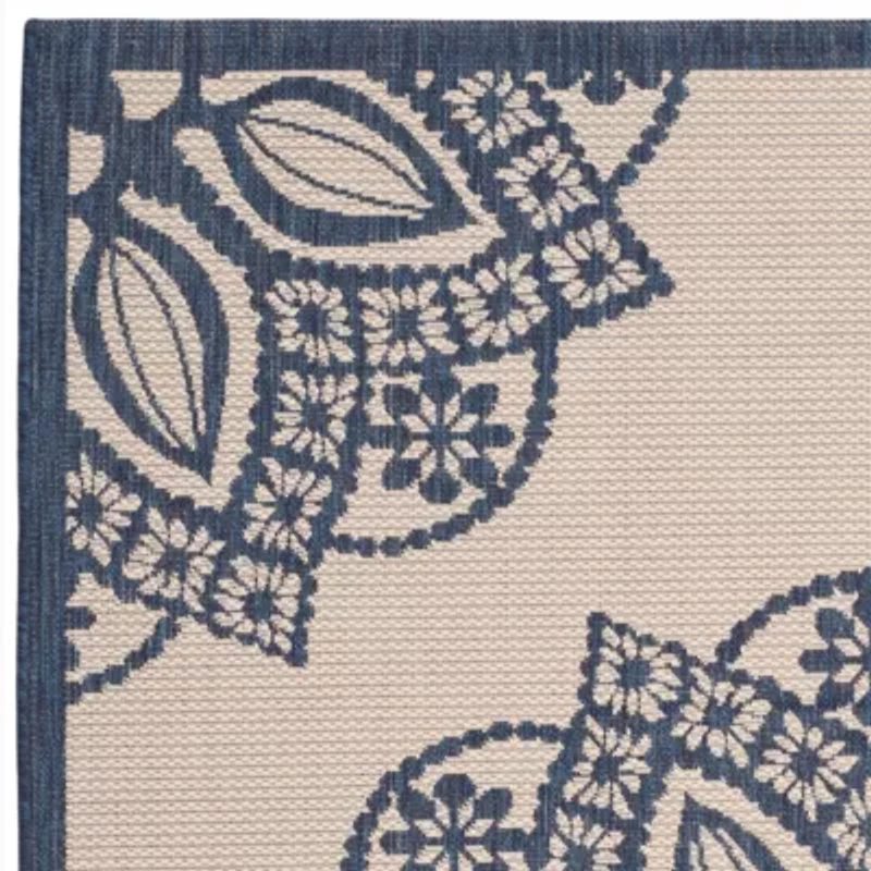 Safavieh Courtyard Collection Kimberly Oriental Indoor/Outdoor Square Area Rug