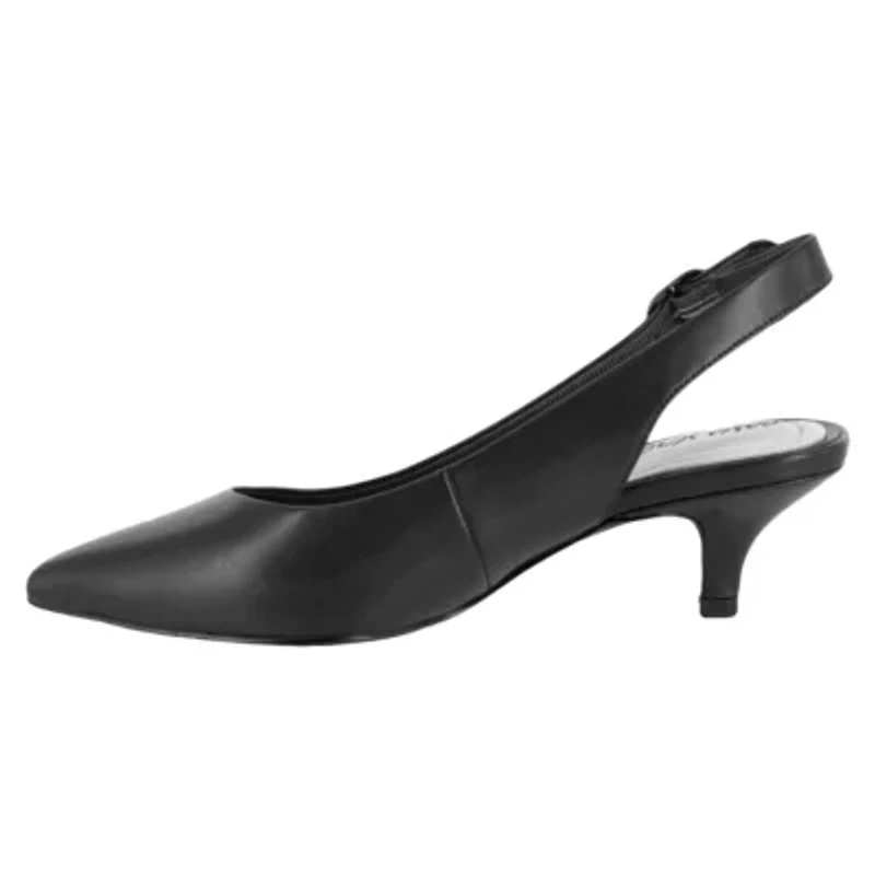 Easy Street Faye Womens Pointed Kitten Heel Pumps