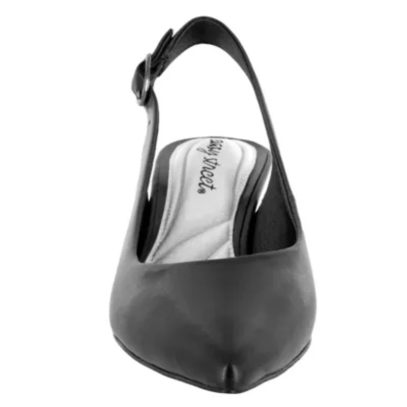 Easy Street Faye Womens Pointed Kitten Heel Pumps