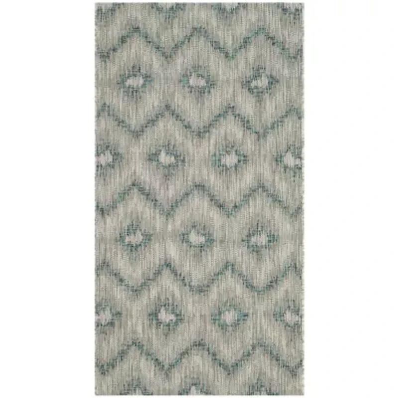 Safavieh Courtyard Collection Lexine Chevron Indoor/Outdoor Area Rug