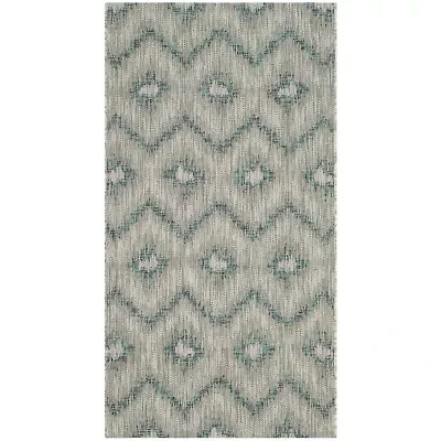 Safavieh Courtyard Collection Lexine Chevron Indoor/Outdoor Area Rug
