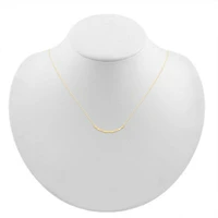 Womens 10K Gold Curved 18 Inch Pendant Necklace