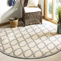 Safavieh Linden Collection Mark Geometric Round Area Rug