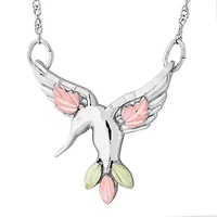 Black Hills Gold Landstroms Womens Sterling Silver 18 Inch Pendant Necklace