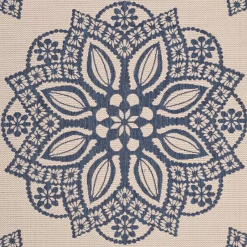 Safavieh Courtyard Collection Kimberly Oriental Indoor/Outdoor Square Area Rug