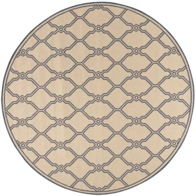 Safavieh Linden Collection Mark Geometric Round Area Rug