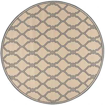 Safavieh Linden Collection Mark Geometric Round Area Rug