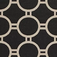 Safavieh Courtyard Collection Shag Geometric Indoor/Outdoor Runner Rug