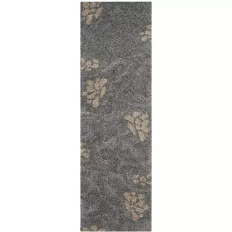 Safavieh Shag Collection Brock Floral Runner Rug