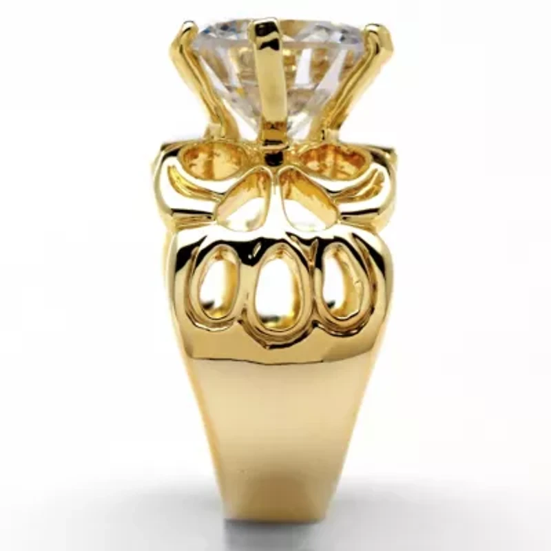 Womens 6 CT. T.W. Cubic Zirconia 14K Gold Over Brass Engagement Ring