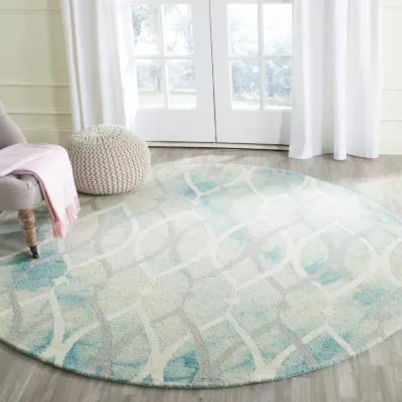 Safavieh Dip Dye Collection Harlan Geometric RoundArea Rug
