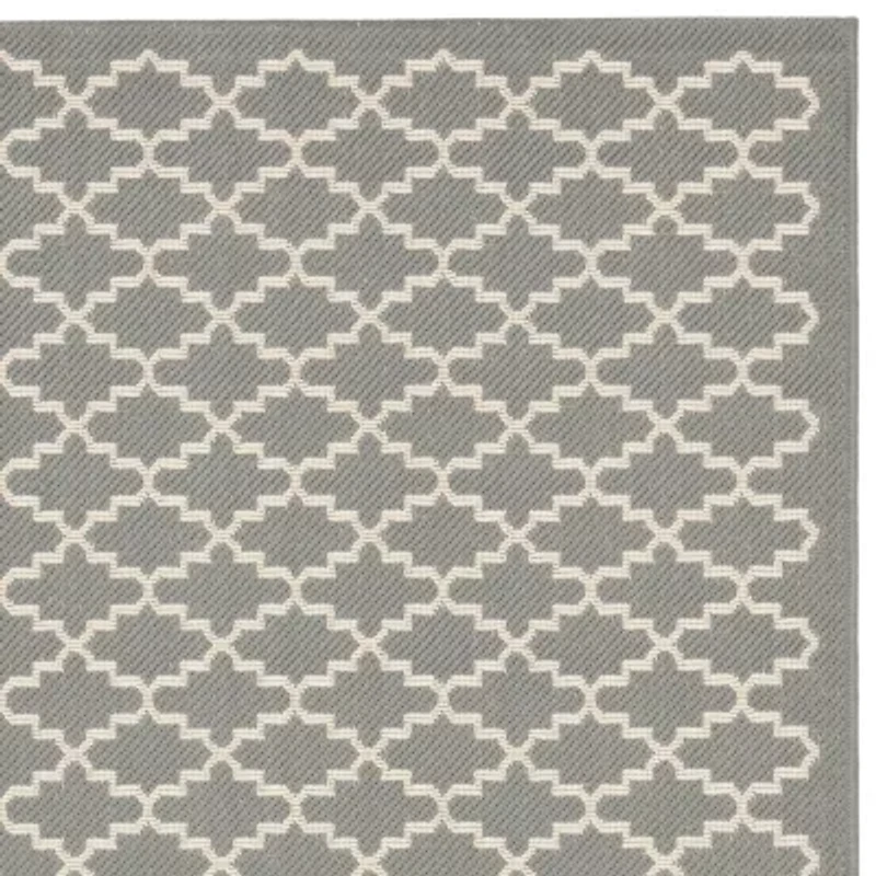 Safavieh Courtyard Collection Bora Geometric Indoor/Outdoor Area Rug