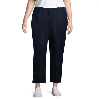 Alfred Dunner Classics Womens Plus Straight Pull-On Pants