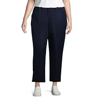 Alfred Dunner Classics Womens Plus Straight Pull-On Pants