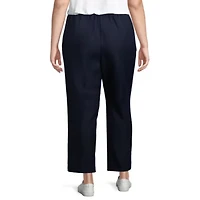 Alfred Dunner Classics Womens Plus Straight Pull-On Pants